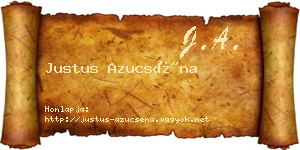 Justus Azucséna névjegykártya